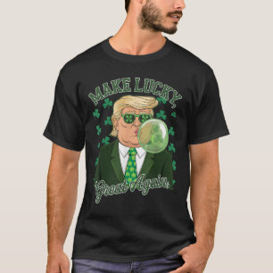 Camiseta Rua. Paddys Day Trump Bubble Gum Torna Excelente S