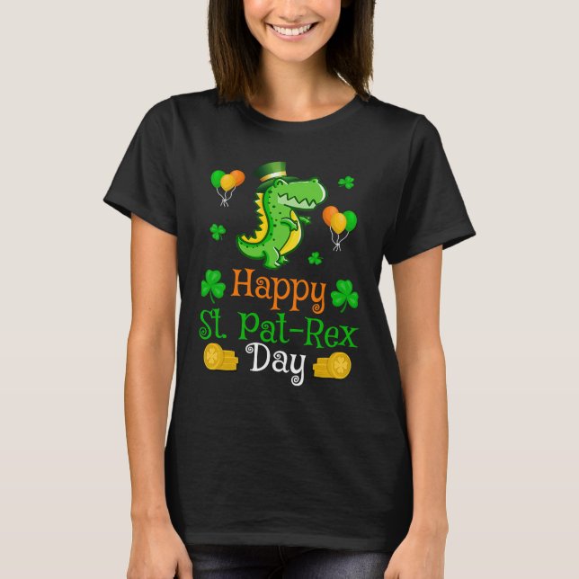 Camiseta Rua, PAPEL FELIZ DE Patrick NO REX DAY Dinossaur B (Frente)