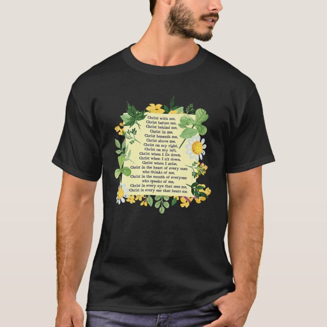 Camiseta Rua Patrick Breastplate Prayer Dia de Patrick Cath (Frente)