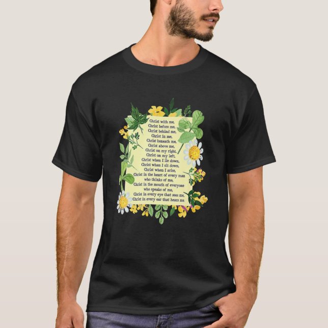Camiseta Rua Patrick Breastplate Prayer Dia de Patrick Cath (Frente)