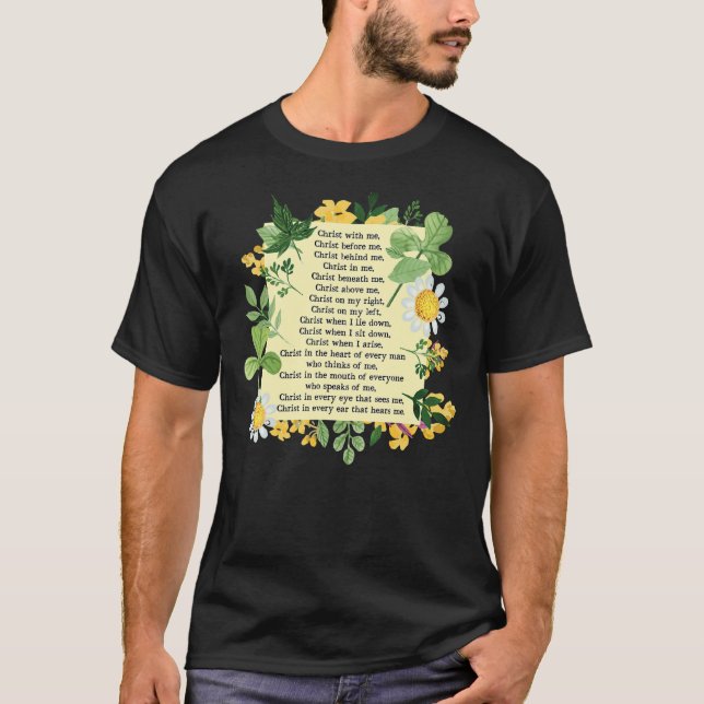 Camiseta Rua Patrick Breastplate Prayer Dia de Patrick Cath (Frente)