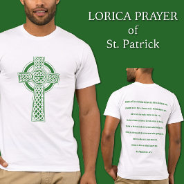 Camiseta Rua Patrick Celtic Cross Lorica Prayer