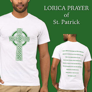 Camiseta Rua Patrick Celtic Cross Lorica Prayer