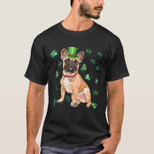 Camiseta Rua Patrick Day French Bulldog Dog Leprechaun Luc