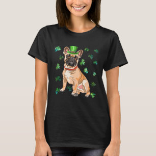 Camiseta Rua Patrick Day French Bulldog Dog Leprechaun Luc