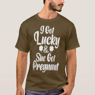 Camiseta Rua Patrick Day Lucky Casal Anúncio de Gravidez