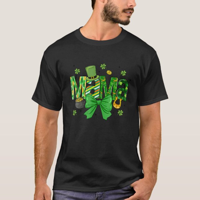 Camiseta Rua Patrick Day Mama Coquette Arco Mãe Mãe Mãe (Frente)