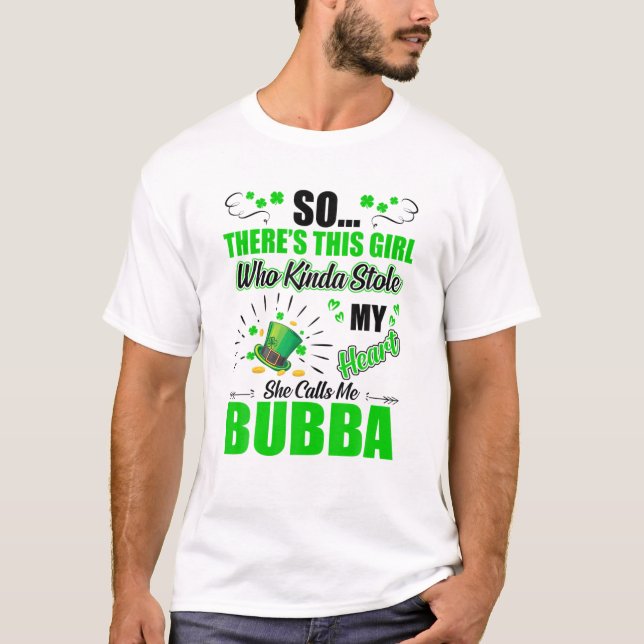 Camiseta Rua Patrick Day Que Meio Que Roubou Meu Coração Me (Frente)