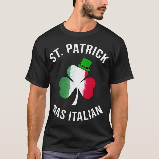 Camiseta Rua Patrick Era Dia de São Patrício Italiano (Frente)