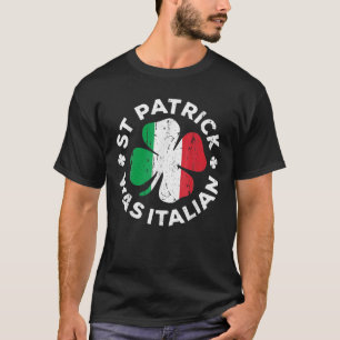 Camiseta Rua Patrick Era Italiano Engraçado Shamrock Itál
