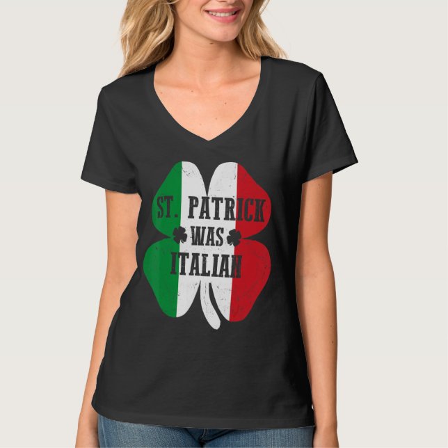 Camiseta Rua Patrick Era O Dia de São Patrício Italiano Sha (Frente)
