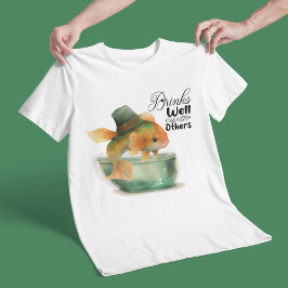 Camiseta Rua Patrick Goldfish Bebe Engraçado Bem Com Outros