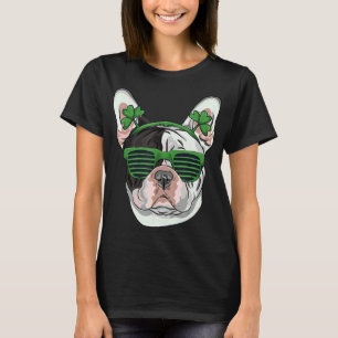 Camiseta Rua Patrick S Day French Buldog Sunglass Ir