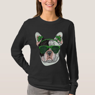 Camiseta Rua Patrick S Day French Buldog Sunglass Ir