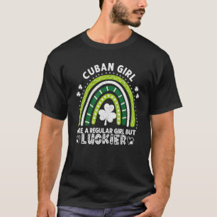 Camiseta Rua Patrick S Day Garota Cubana Engraçada Rainbow 