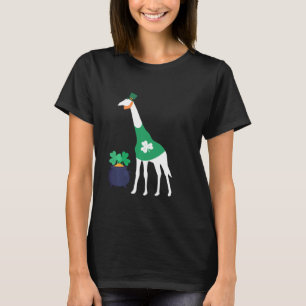 Camiseta Rua Patrick S Day Giraffe Cute Zoo Animal