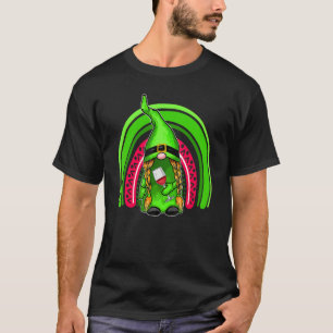 Camiseta Rua Patrick S Day Gnomo Bebe Vinho Shamrock Lepard
