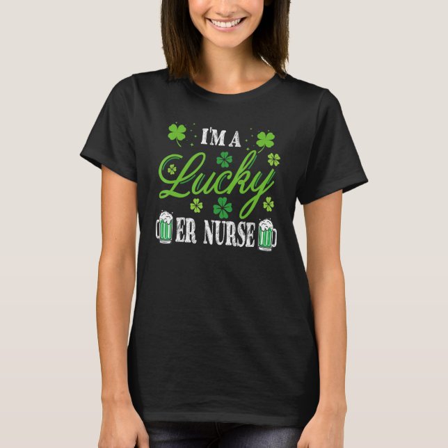 Camiseta Rua Patrick S Day Pajama Eu Sou Uma Enfermeira De  (Frente)