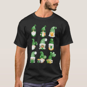 Camiseta Rua Patrick S Day Shamrock Gnome Cute Collection L