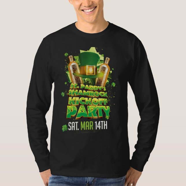 Camiseta Rua Patrick S Day Shamrock Kickoff (Frente)