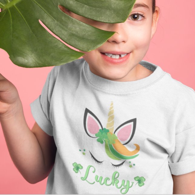 Camiseta Rua Patrick Unicorn Lucky Green Clover Shamrock (Criador carregado)
