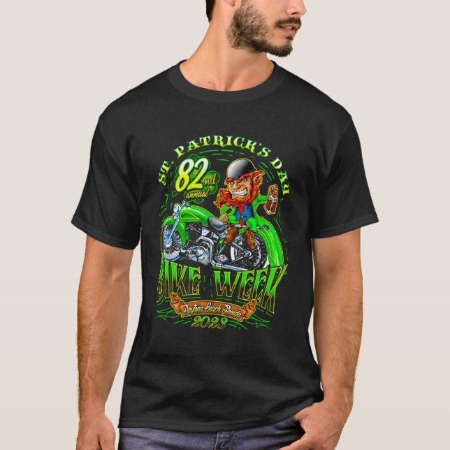 Camiseta Rua Patrickâ€™S Day Bike Week Daytona Beach Florid (Frente)