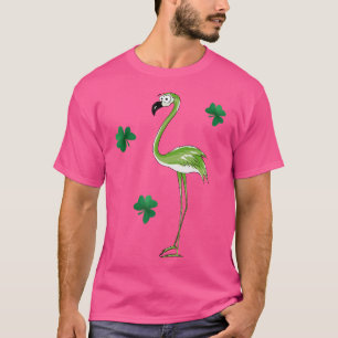 Camiseta Rua Pats Day Green Irish Flamingo Lucky Shamrocks