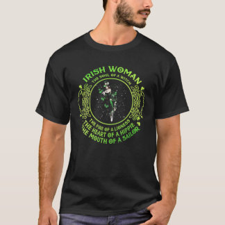 Camiseta Rua, Patty'S Day Women Irish Witch Looness Hippie