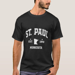 Camiseta Rua Paul Minnesota Mn Flag Throwback Estilo Athlet