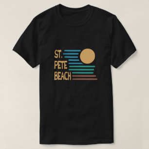 Camiseta Rua, Pete Beach, Flórida geométrica por pôr do 