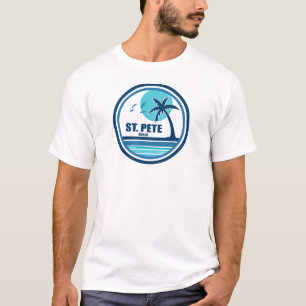 Camiseta Rua. Pete Beach Flórida Palm Tree Birds