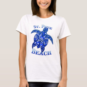 Camiseta Rua Pete Beach Flórida, Tartaruga Tribal