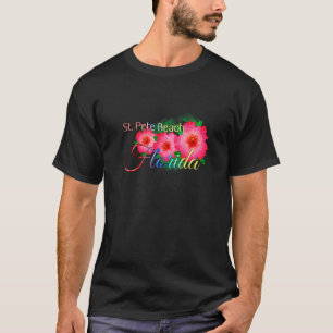 Camiseta Rua Pete Beach Florida Tropical Flowers Family Vac