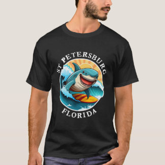 Camiseta Rua Petersburg Florida Happy Surfing Shark