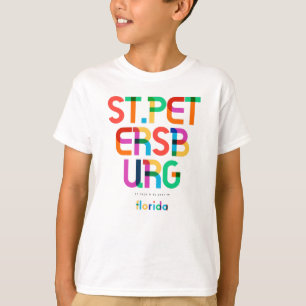 Camiseta Rua. Petersburg Florida Meio século, Pop Art,