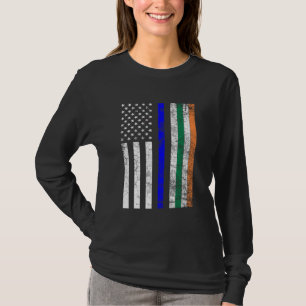 Camiseta Rua Policial Thin Blue Line - Bandeira Americana I