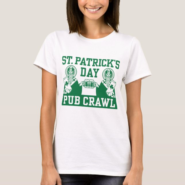 Camiseta Rua, Pub do Dia de Patrick. (Frente)