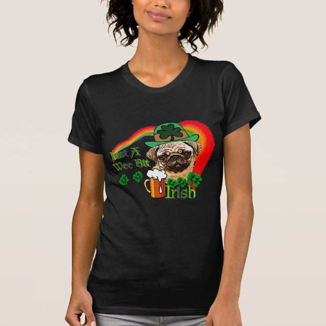 Camiseta Rua, Pug do Dia de Patrick (Frente)