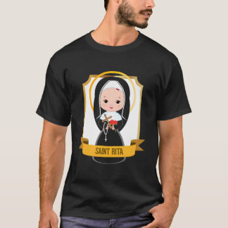 Camiseta Rua Rita De Cascia Orando Santo Patronal Católico