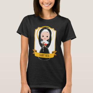 Camiseta Rua Rita De Cascia Orando Santo Patronal Católico 