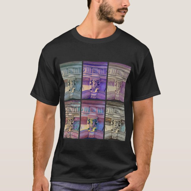 Camiseta rua romana - preto (Frente)