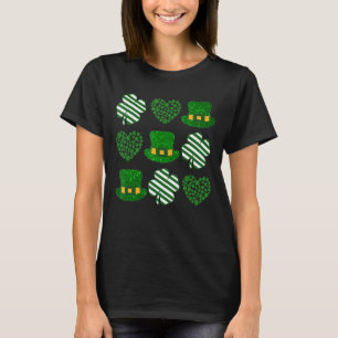 Camiseta Rua Saint Patrick's Day Love Heart Shamrock Gree