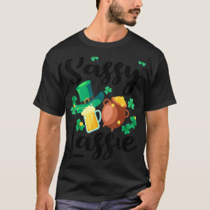 Camiseta Rua Sassy Lassie. Dia de Patrick Engraçado 3