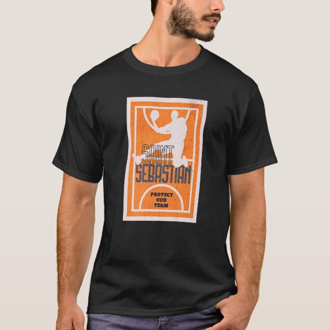 Camiseta Rua Sebastian Basball Dunk Patron Santo Esportivo (Frente)
