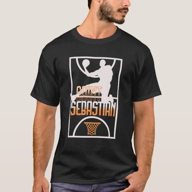 Camiseta Rua Sebastian Basbol Dunk Patron Santo Do Esporte (Frente)