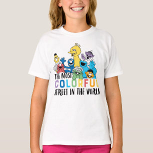 Camiseta Rua Sésamo A Rua Mais Colorida
