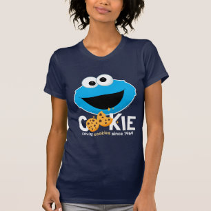 Camiseta Rua Sésamo   Cookie Monster Loving Cookies