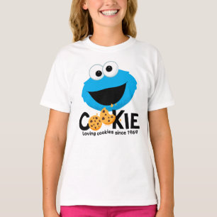 Camiseta Rua Sésamo   Cookie Monster Loving Cookies