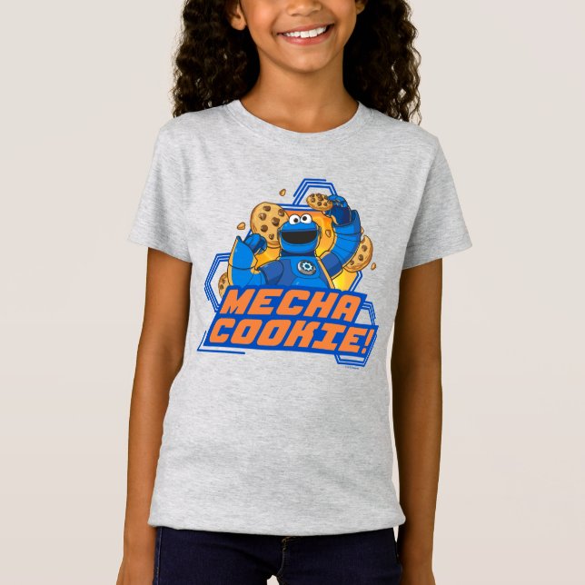 Camiseta Rua Sésamo | Cookie Monster Mecha Cookie! (Frente)