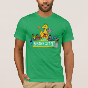 Camiseta Rua Sésamo   Cor Do Cheio Com Pals